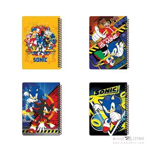 دفتر100برگ وزیری سیمی جلد سخت لانگو سری سونیک کدCH-880